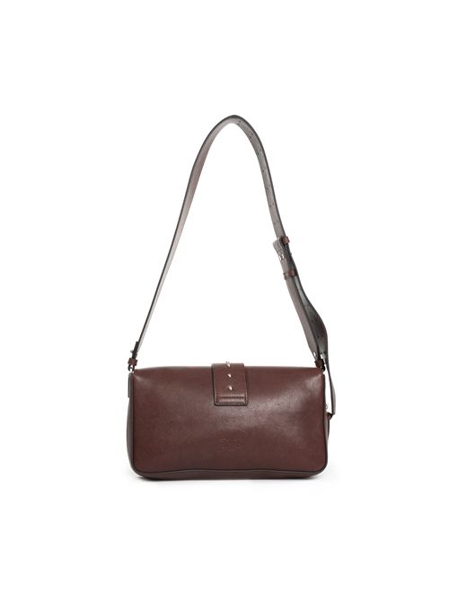 Borsa a spalla media Classic Love Bag Slouchy in pelle con zip Marrone PINKO | 105081 A2JGL74E